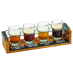 Thumbnail image #1 for Cal-Mil 22011-99 Wood Beer Tasting Board, Rectangular, 4 Glass Rings, Chalkboard Front Case of 6