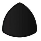 Thumbnail image #1 for G.E.T. Black Elegance TP-12-BK 12-Inch Triangular Black Melamine Plate 1 Dozen