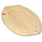Thumbnail image #1 for Alegacy Foodservice Products 61 Oval Wood Underliner, 8-1/4" x 12", Kiln-Dried Hardwood Case of 12