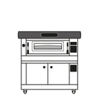 Thumbnail image #1 for Moretti Forni AMALFI AMA0B01P Electric Deck Pizza Oven with Prover, 6 x 12-inch or 2 x 18-inch Capacity, 840°F, 208V/3-Phase