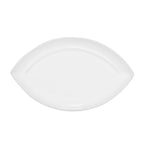 Thumbnail image #1 for CAC China RCN Specialty Items RCN-SW12 Porcelain Swallow Platter, 10-1/2" x 6-1/4", Eye-Shaped, Super White Case of 2 Dozen