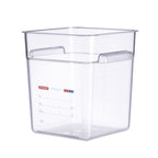 Thumbnail image #1 for CFS Brands Araven 91903 8 qt. Square Polycarbonate Food Storage Container with Integrated Label, Clear Case of 6