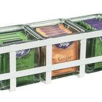 Thumbnail image #1 for Cal-Mil Blonde 22440-3-71 3-Tier White Jar Display, 12.75" W x 4.25" D x 4" H