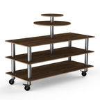 Thumbnail image #1 for Steelite Mogogo, Modular MGCMLB12WSXW 3-Tier Rectangular Modular Buffet Display, Mango Wood Laminate, 75 x 29-1/2 x 53-1/2H
