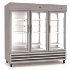 Thumbnail image #5 for Kelvinator Commercial KCHRI81R3GDR 72 Cu. Ft. Three-Section Reach-In Refrigerator with Three Hinged Glass Doors