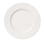 Thumbnail image #1 for Libbey Slenda 905356971 White Porcelain Plate, 9-1/8-Inch, Wide Rim