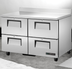 Thumbnail image #6 for True TWT-48D-4-HC 48-Inch Two-Section Drawered Worktop Refrigerator, 4 Drawers, Self-Contained R290, Stainless Steel