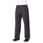 Thumbnail image #1 for Chef Works Professional PSER-BLK-3XL Unisex Slim-Fit Chef Pants, Black, 65/35 Poly/Cotton, 3XL