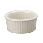 Thumbnail image #1 for Vertex China Vista RMK-3-V 3 oz White China Ramekin, Round Fluted, Polished Foot Case of 4 Dozen