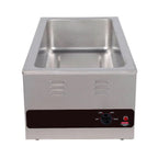 Thumbnail image #1 for Global Solutions by Nemco GS1665 Countertop Food Warmer, Full-Size Pan, Stainless Steel, 1 Compartment, Wet or Dry
