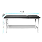 Thumbnail image #2 for Alpine Industries ADI996-02-BLK Adjustable-Height Medical Exam Table, Powder-Coated Steel Frame, 2-Inch Foam Padding, Paper Dispenser