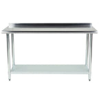 Thumbnail image #1 for Hakka Brothers Corp Hakka food processing WT-3060-2R-4 Stainless Steel Corner Work Table, 30"W x 60"L, 18-Gauge, Open Undershelf