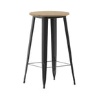 Thumbnail image #1 for Flash Furniture JJ-T14623H-60-BRBK-GG Round Bar-Height Dining Table, 23-3/4" Diameter, Resin Top, Steel Base