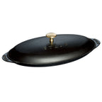 Thumbnail image #1 for Zwilling J.A. Henckels Staub® 1004024 Enameled Cast Iron Fish Plate, 0.75 qt., 14.5 x 8 in., with Lid