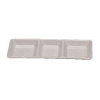 Thumbnail image #1 for Thunder Group Passion PS5103W 3-Compartment Melamine Plate, White, 28 oz., 15 in. Case of 36