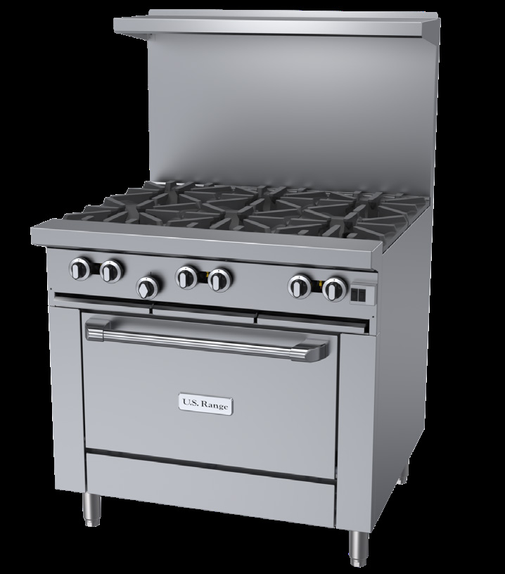 Product image #2 for Garland US Range U36-6C 36-Inch Gas Restaurant Range with 6 Open Burners and Convection Oven