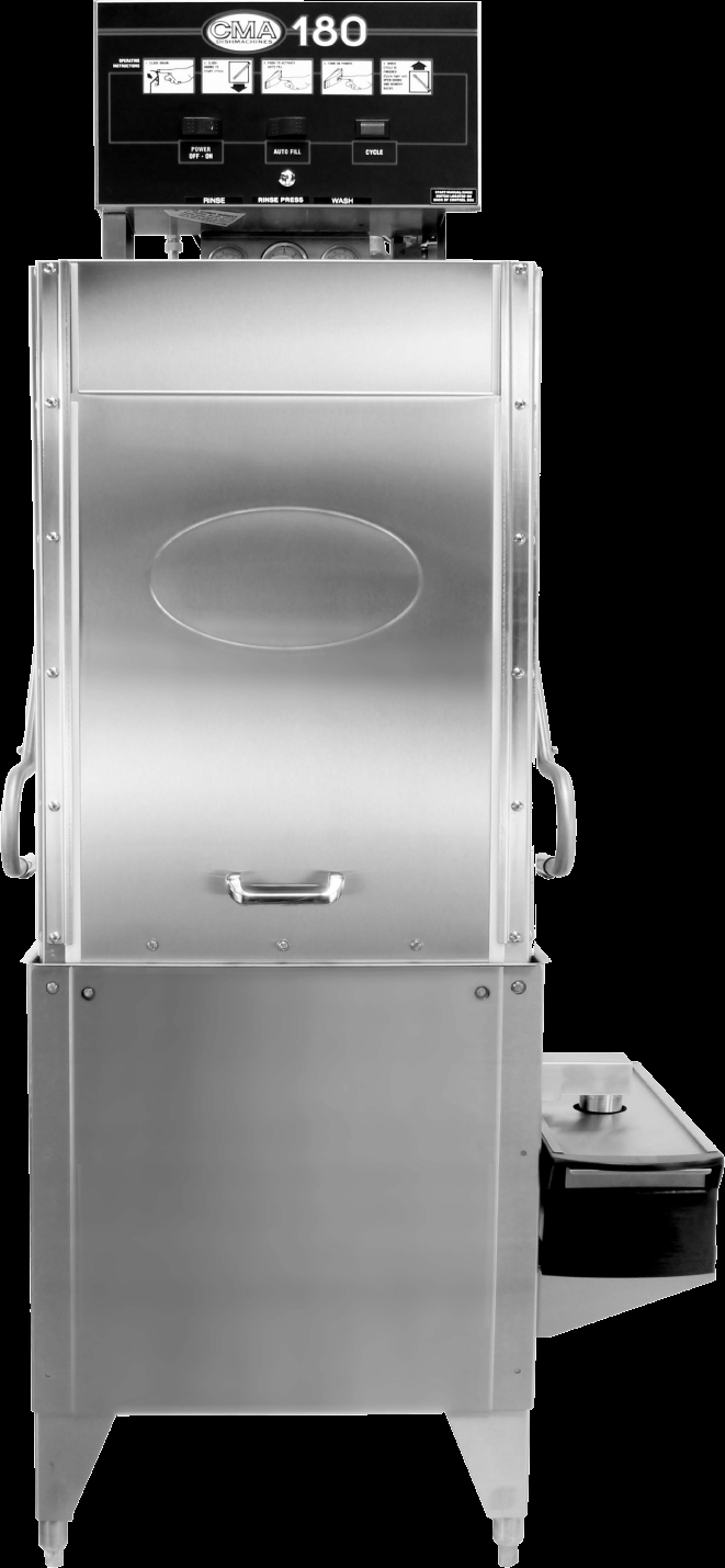 Product image #6 for CMA Dishmachines 180-TS High Temperature Single-Rack Straight-Thru Split-Door Pot & Pan Dishwasher