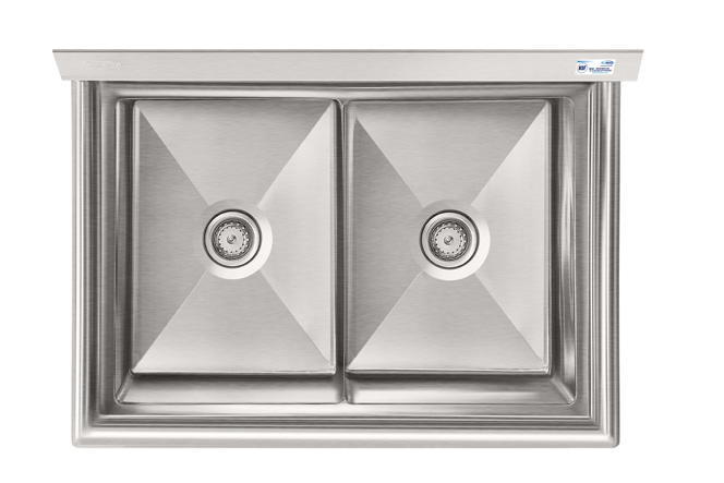 Product image #5 for KoolMore 42-Inch 2-Compartment Stainless Steel Commercial Sink with 18 x 24 x 14 Inch Bowls