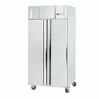 Thumbnail image #1 for Infrico USA Slim Line IRR-AGN602 Two-Section Reach-In Refrigerator, 27 cu. ft., Solid Hinged Doors, Stainless Steel Interior & Exterior