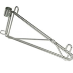 Thumbnail image #1 for 1880 Hospitality Focus Foodservice FPMB18SCH Single Post-Mount Wall Bracket for 18-Inch Wire Shelving, Chrome-Plated Case of 2