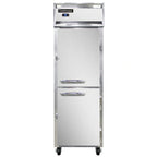 Thumbnail image #1 for Continental Refrigerator 1RSNHD One-Section Reach-In Refrigerator, Self-Contained, Half-Height Solid Doors, Stainless Front, Aluminum Interior