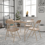 Thumbnail image #2 for Flash Furniture JB-1-TAN-GG Folding Square Card Table and 4-Chair Set, Tan, 33.5"