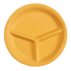 Thumbnail image #1 for G.E.T. GET CP-10-TY 3-Compartment Melamine Plate, 10-1/4" Round, Tropical Yellow 1 Dozen