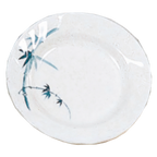 Thumbnail image #1 for Thunder Group Blue Bamboo 1210BB Melamine Asian Dinnerware Plate, 10-1/2-Inch Round, Curved Rim Case of 6 Dozen