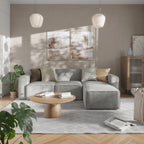 Thumbnail image #2 for Flash Furniture IS-IT2231-4PCSEC-GRY-GG 4-Piece Modular Sectional Sofa with Three Chairs and Ottoman, Gray