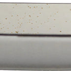 Thumbnail image #2 for International Tableware Splash™ SH-14-CR Rectangular Stoneware Platter, 13-3/4"L x 7-3/8"W, Reactive Glaze, Crème with Dark Brown Trim 1 Dozen