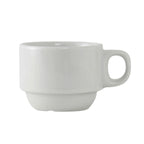 Thumbnail image #1 for Tuxton China Alaska & Colorado Accessories ALF-0303 3 oz White Porcelain Stackable Demitasse Cup Case of 3 Dozen