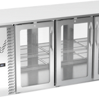 Thumbnail image #1 for Victory Refrigeration VBBN72HC-FG-PT-S Pass-Thru Back Bar Refrigerator, 72"W, Three-Section, 6 Glass Doors, Stainless Steel