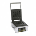 Thumbnail image #1 for Equipex LLC Roller Grill GES80/1 Commercial Electric Single Waffle Maker, Cast Iron Silo Pattern Plates, Thermostatic Controls