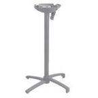 Thumbnail image #1 for Grosfillex X-One UTX1H009 Tilt-Top Table Base, Bar Height, Folding, Adjustable Levelers, Silver Gray Powder-Coated Aluminum