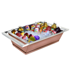 Thumbnail image #1 for Eastern Tabletop 9050CP Double-Wall Stainless Steel Beverage Tub, XYLO Copper Finish, 23"W x 20"D x 7-1/2"H