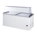 Thumbnail image #2 for Summit Commercial NOVA53PDC Gelato Dipping Cabinet Display Case, 61"W, Tempered Glass Sliding Lids, Self-Contained Refrigeration