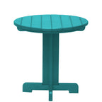 Thumbnail image #1 for Grosfillex UT814884 Outdoor Round Low Table, 20" Diameter, Plastic Top, Pedestal Base, Aruba Blue