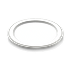 Thumbnail image #1 for G.E.T. Venetian - EGS M12R-NW White Melamine Plate, Almost Round, 12 in Case of 4