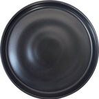 Thumbnail image #1 for International Tableware Torino™ Stak TN-91-MB-EW Porcelain Wall Plate, 9-1/2" Round, Flat Edge, Black Matte in European White 1 Dozen