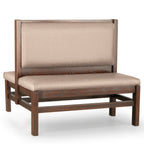 Thumbnail image #1 for JustChair Manufacturing JBD-WT-UPL-42-GR3 Double Booth, 42"H, Wood Frame, Upholstered Back and Seat