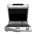 Thumbnail image #1 for Cadco CPG-15F(220) Commercial Clamshell Grill, Single Smooth Glass-Ceramic Plates, 15-3/4"W x 11-13/16"D