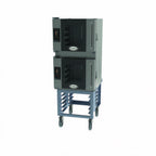 Thumbnail image #1 for Cadco Bakerlux™ BLS-4HTR-2 ™ Double-Stack Half-Size Electric Convection Oven with Open Stand, Digital Controls, 4-Pan Capacity per Compartment