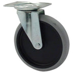 Thumbnail image #1 for AllPoints Foodservice Parts & Supplies Rubbermaid 35115 5-Inch Polyurethane Swivel Plate Caster, Without Brake