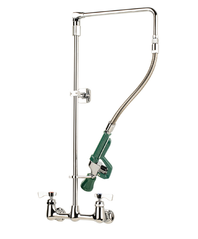 Product image #2 for Krowne Royal Series Wall-Mount Pre-Rinse Assembly with 12-Inch Swing Arm, 26-Inch High Riser, and 8-Inch Centers