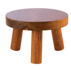 Thumbnail image #1 for Libbey APS Germany - Element APS 33255 Round Acacia Wood Buffet Display Stand, Caramel, 6" Diameter x 4"H, Stackable