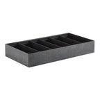 Thumbnail image #1 for Cal-Mil Classic 22034-1019-13 To-Go Box Holder Base, Large, Removable Divider, Black