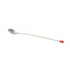 Thumbnail image #1 for Libertyware TBS10 10-Inch Twisted Stainless Steel Bar Spoon with Red Knob Case of 240