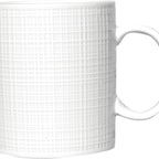 Thumbnail image #1 for International Tableware Dresden DR-68 Porcelain Coffee Mug, 11 oz, Round with Handle, Basket-Weave, Bright White Case of 2 Dozen