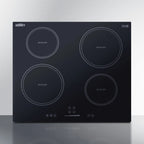 Thumbnail image #5 for Summit Commercial SINC4B241B 24-Inch 4-Burner Drop-In Induction Cooktop with Digital Touch Controls, Black Glass
