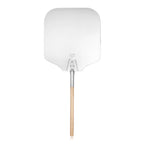 Thumbnail image #1 for New Star Foodservice Inc. 50196 Rectangular Aluminum Pizza Peel, 16" x 18" Blade, 36" Wood Handle Case of 12
